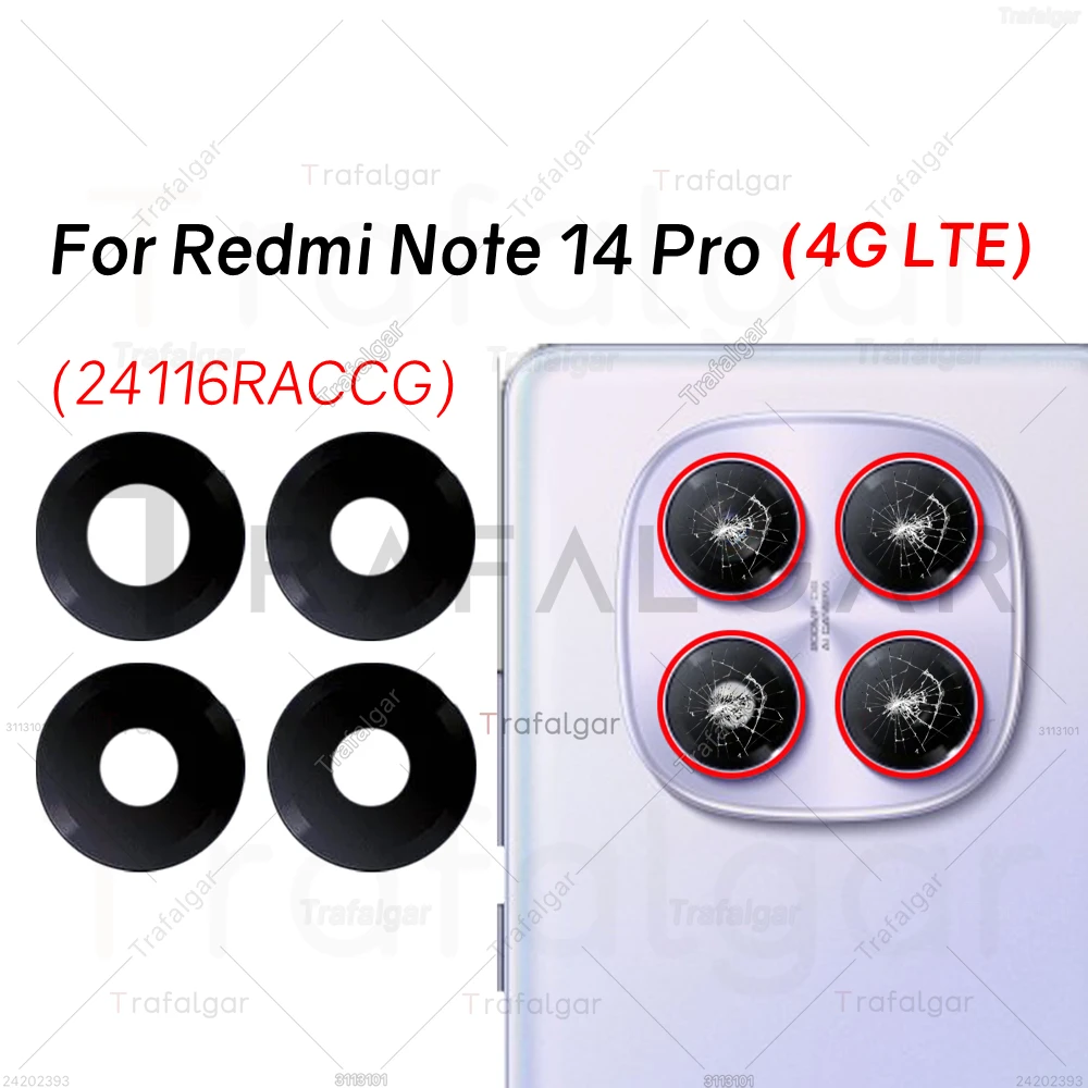 Rear Back Camera Glass Lens For Xiaomi Redmi Note 14 Pro 4G