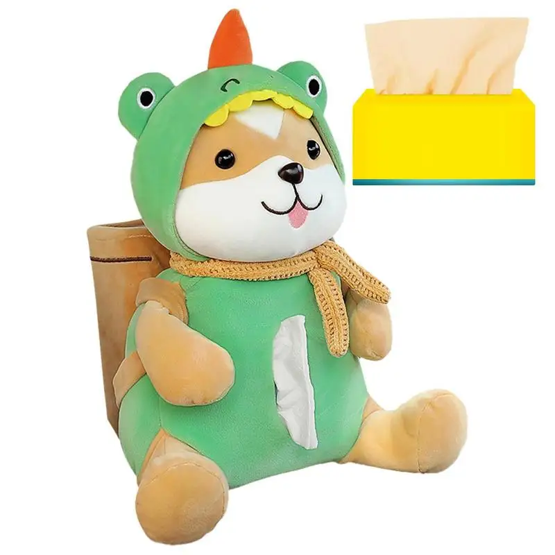 

Car Cartoon Tissue Box Holder Trash Can Animal Tissue Dispenser 2 In 1 Tissue Storage Box Paper Holder Car Garbage Can Napkin