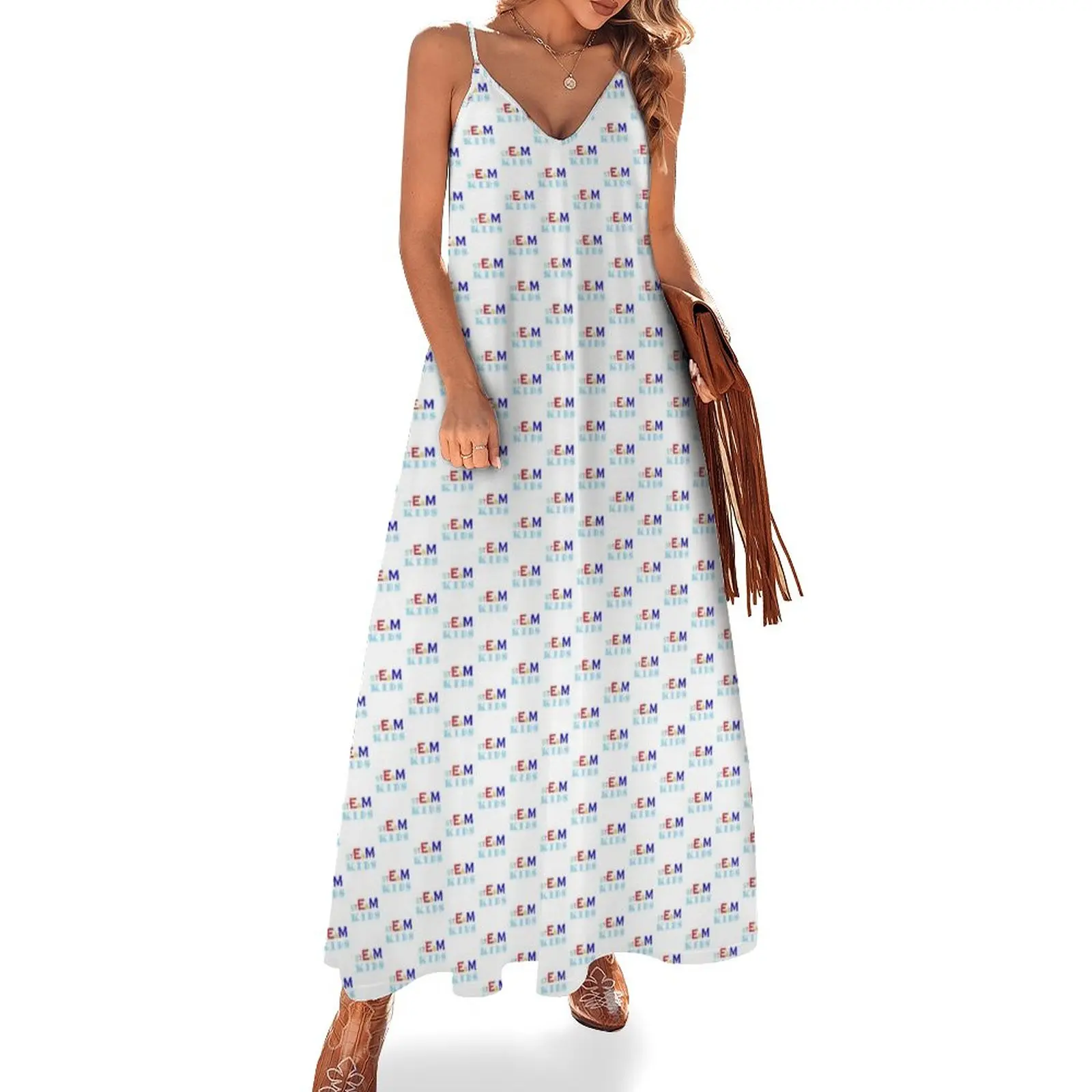 

STE&M Kids Logo Pattern Design Sleeveless Dress Women's summer suit Evening gown beach dresses dresses with long sleeves