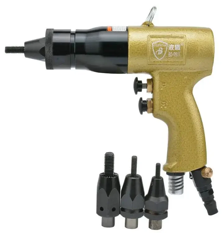 Pneumatic Air Nut Riveter Pulling Tool M5 M6 M8 M10 Rivet Puller Gun for Industrial Riveting detail image 1