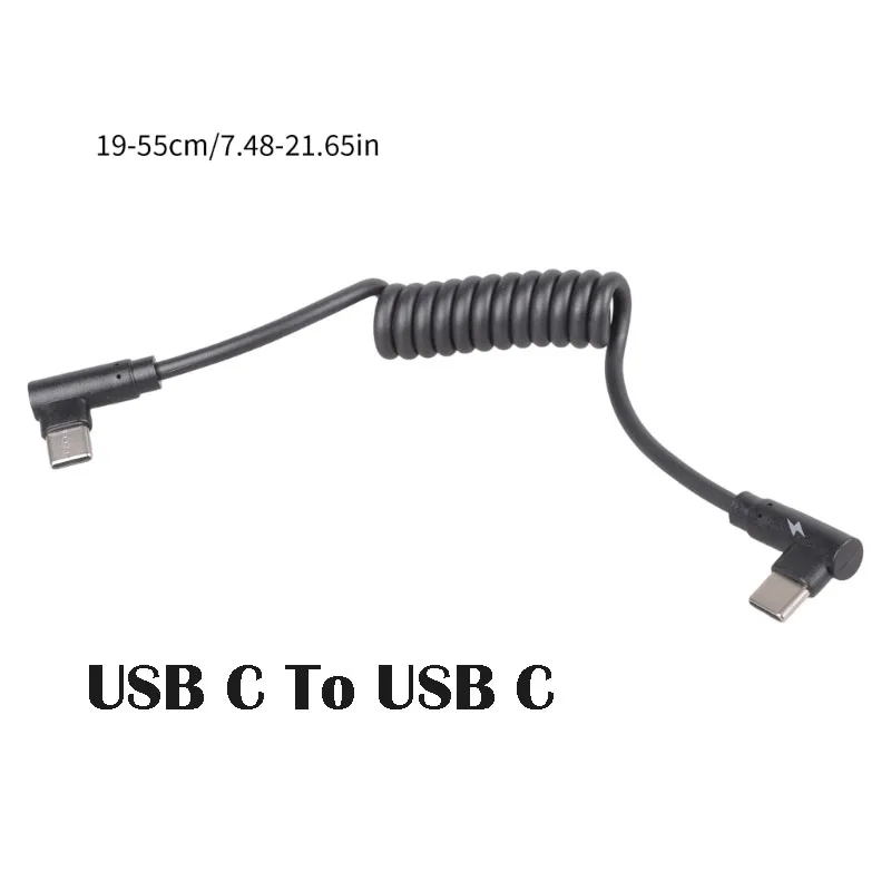 ตัวเลือกสินค้า สายชาร์จ USB 60W สายม้วน 90 องศา ชาร์จเร็ว ใช้งานได้ทุกอุปกรณ์