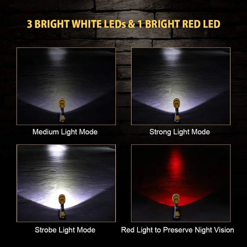 Lampada da officina lavoro a LED HEAVE DUTY ricaricabile e snodabile con base magnetica 700 lumen