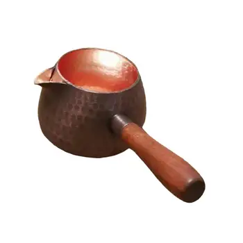 Copper Tea Kettle for Stovetop with Side Handle for Boiling Tea Teapot Turkish Coffee Pot for Home Picnic Kitchen Tea House