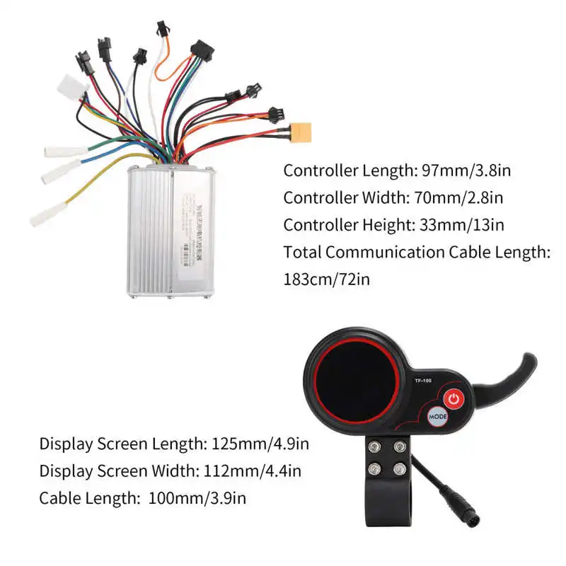 48V 20A Electric Scooter TF-100 Instrument Panel Controller Kit 6-Pin Display and Controller for M4 Electric Scooter