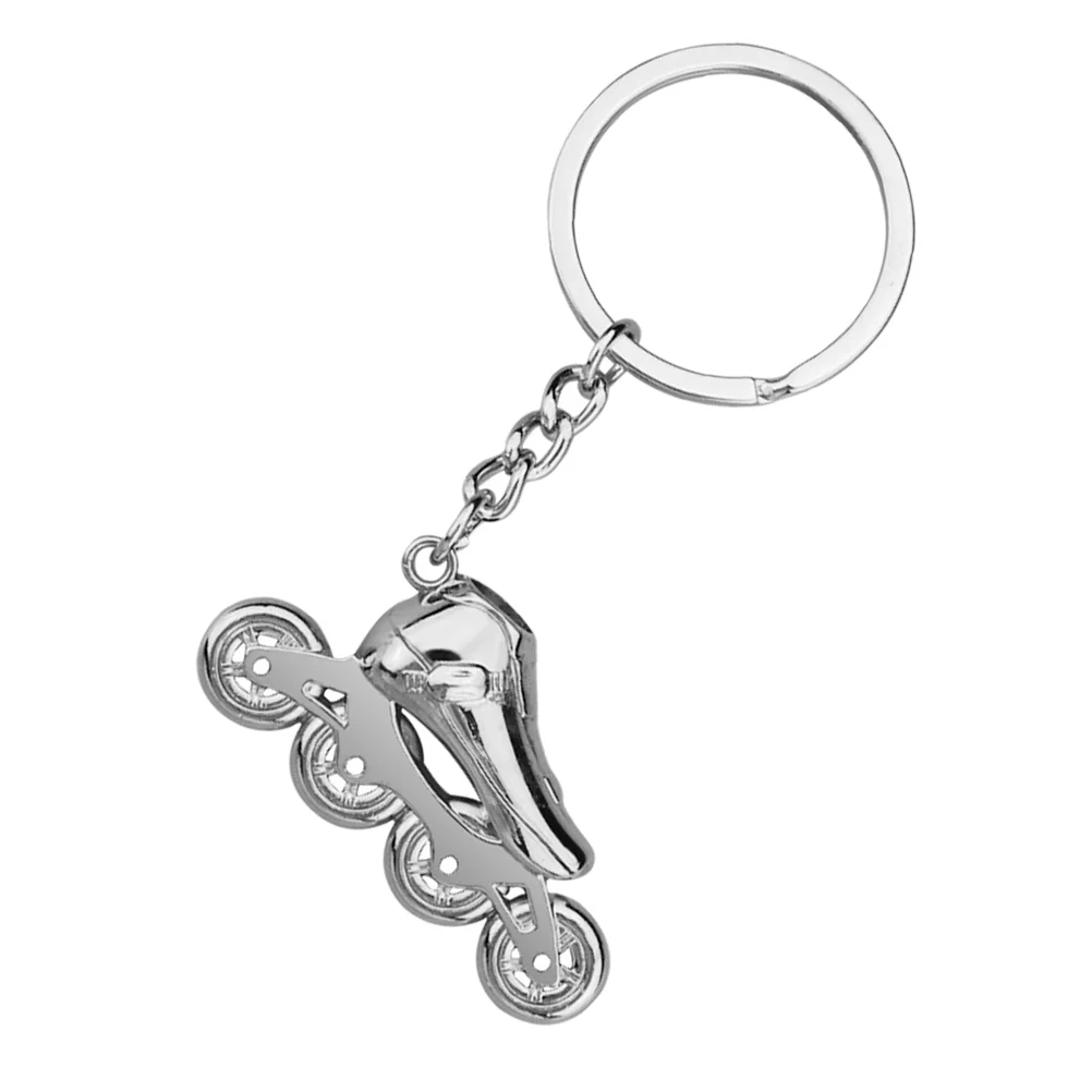 Roller Skate Keychain for Keys Plush Wallet Zinc Alloy Men Silver Chains Women's Skates Boys