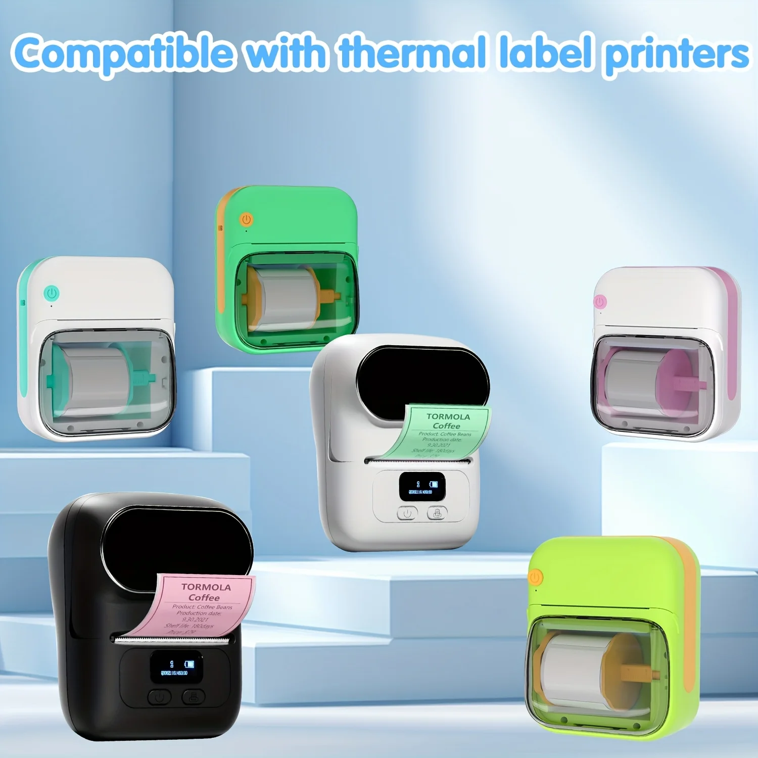 Multi-Color Self-Adhesive Label Stickers in 50x15mm and 50x30mm Sets, Suitable for Packaging Tags, Document Organization