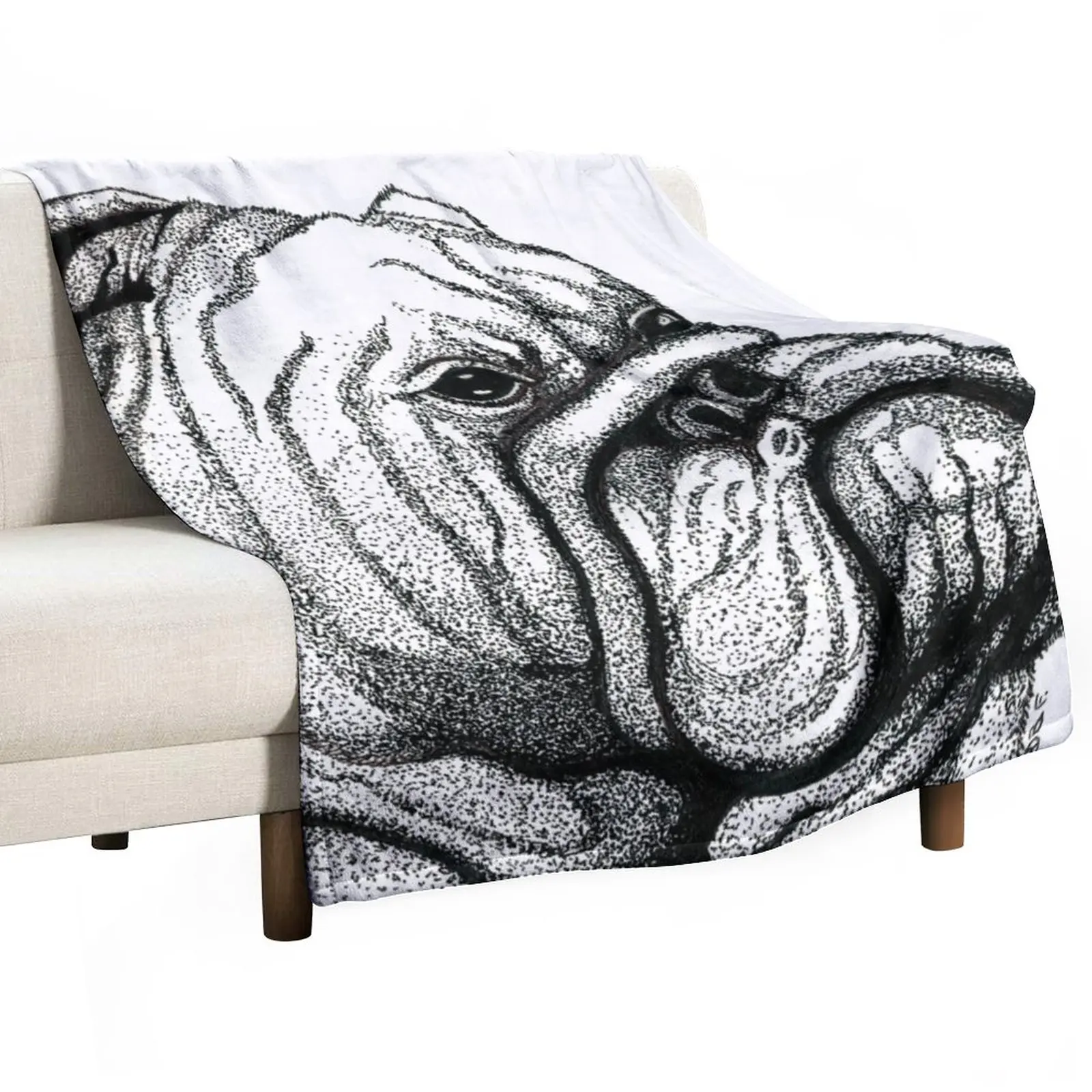 

English bulldog Throw Blanket Camping Blanket Designer Blankets Blankets Sofas Of Decoration valentine gift ideas