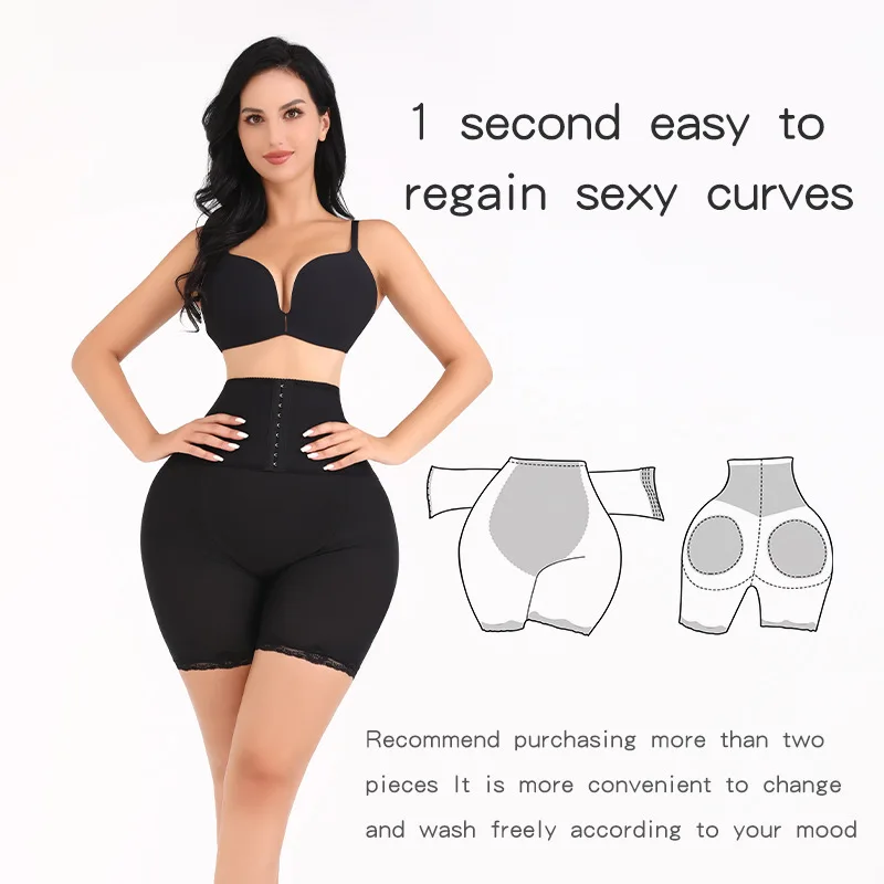 Padded Panties Plus Size Tummy Control Seamless Girdle Butt Lifter High  Waist Shapewear Panties Women Full Body Shaper