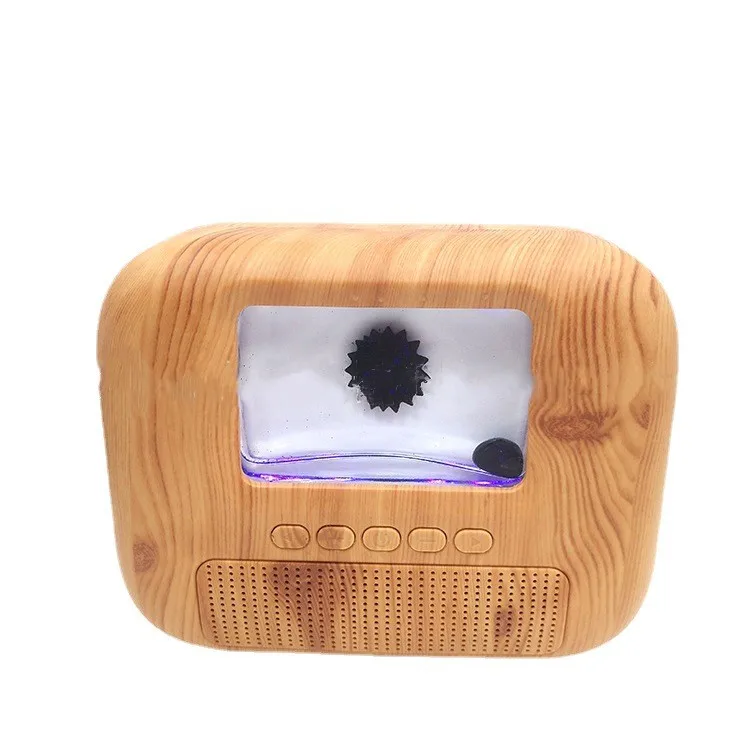 Magnetic fluid Blue-tooth speaker enclosure accessories wood grain color finished manufacturers direct sales