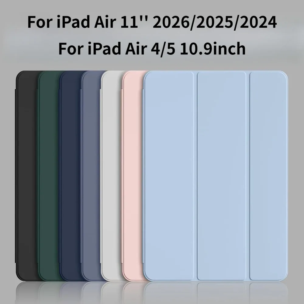 Premium PU Leather Flip Cover with Tri-fold Magnetic Stand