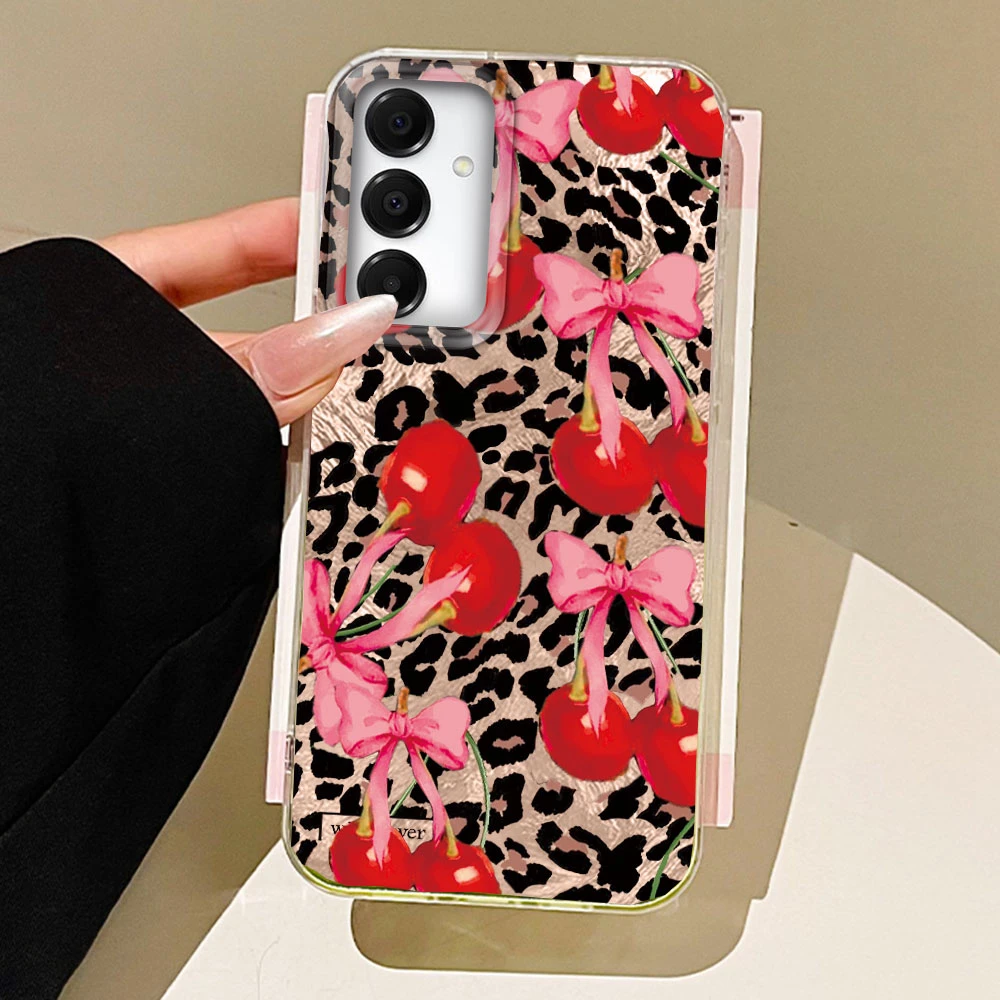Leopard Cherry Fruit Phone Case Cover