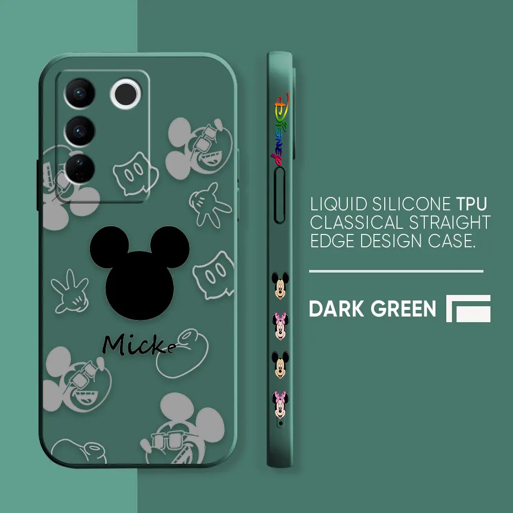 thumbnail image 1 of Case For VIVO S5 S6 S7 S9 S10 S15 S16 S16E T1 V15 V20 V23 PRO 5G Simple Liquid Silicone Case Anime Cute Mickey Minnie Mouse, 1 of 5