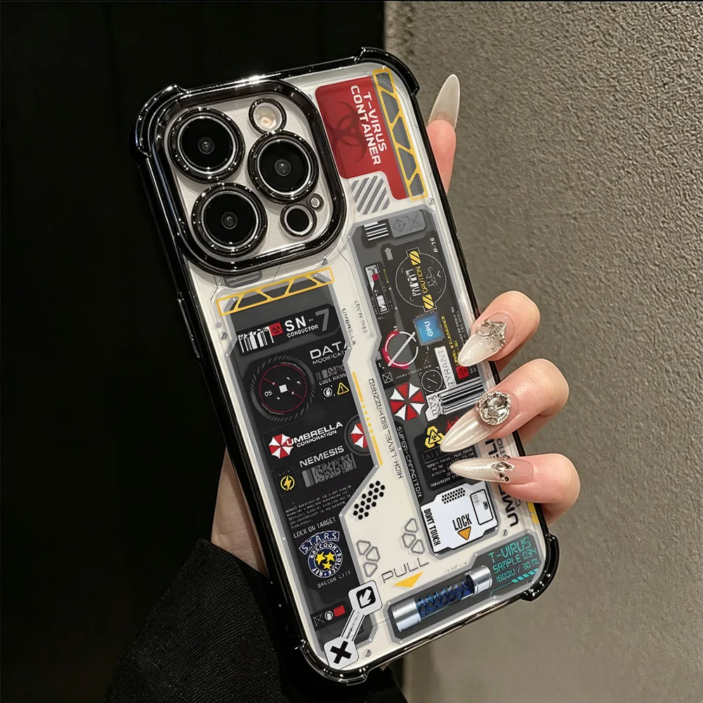 Residents Evil Plating Phone Case with Anti-Fall Airbag Protection