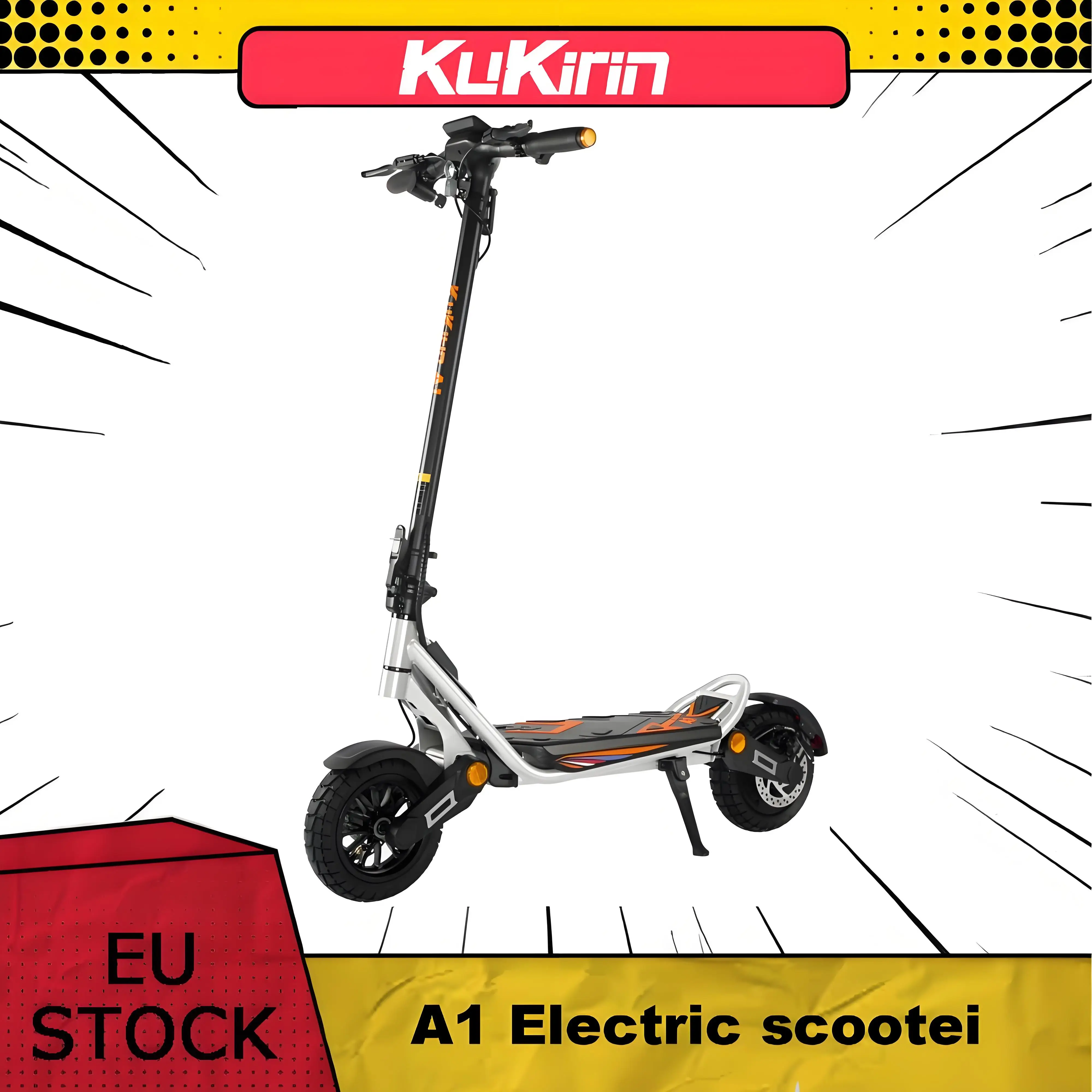 Kukirin A1,Adultes Scooter électrique pliable , moteur 800W, batterie 48V et 13Ah,pneus à chambre à air de 10 pouces
