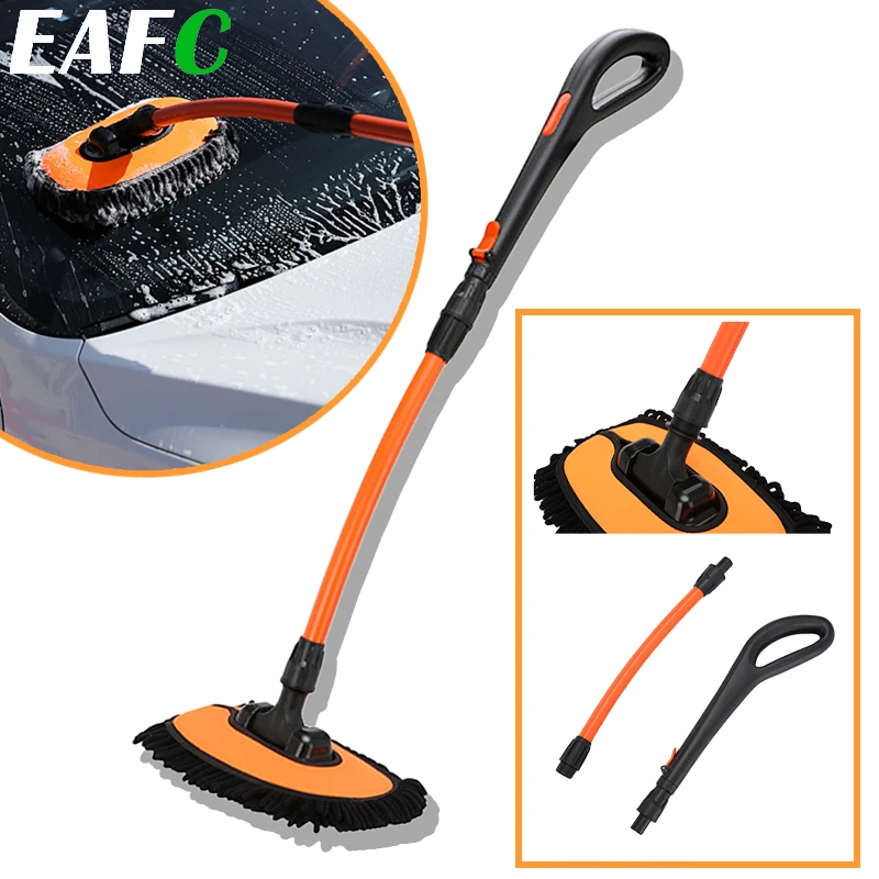 Eafc Auto-Reinigungs bürste Auto wasch bürste verstellbarer langer Griff Mop Chenille Besen Detail lierung super saugfähige Auto-Fenster reinigung