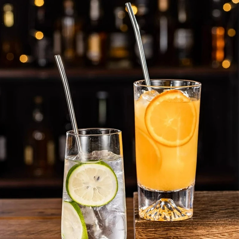 Stainless Steel Straw Spoon Long Handle Spoons Stirring Integrated Personalized Spoon Coffee Cocktail Glass Cup Straw