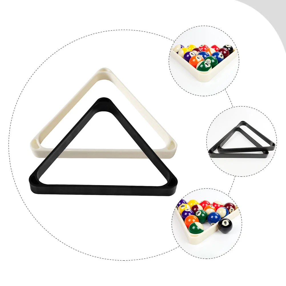 2 Pcs Triangle Billiard Frame Plastic Pool Rack Ball ganizer Sturdy Lightweight Durable Snooker Table Games Accessories