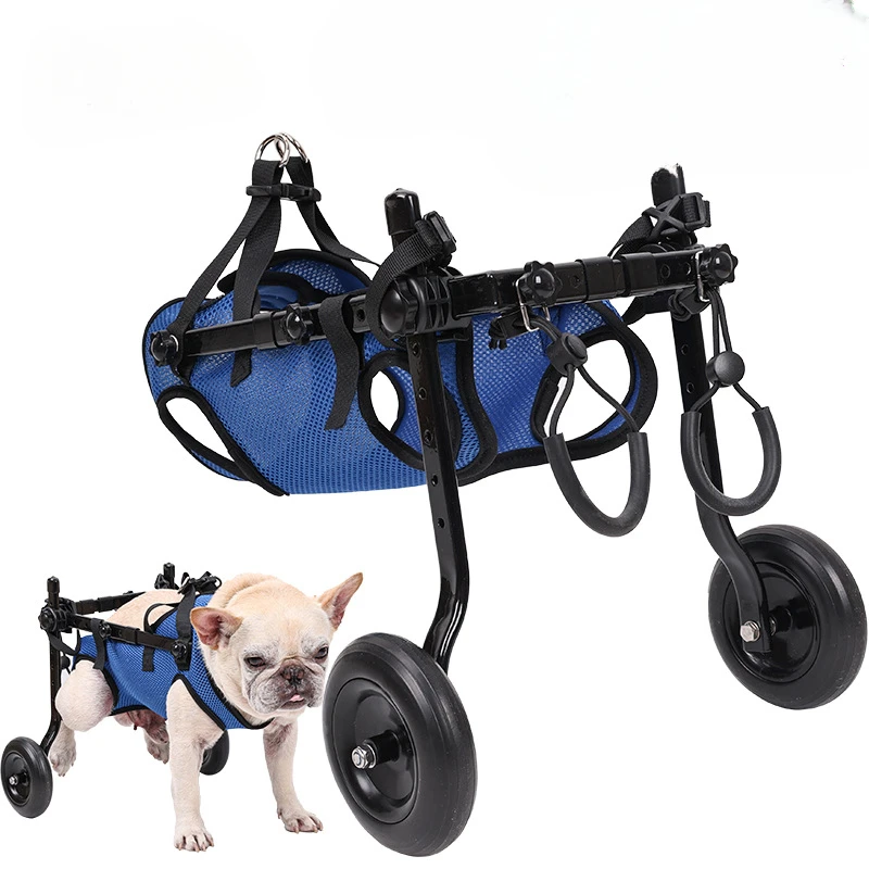 Silla de ruedas para perros y mascotas de 2 ruedas, carrito auxiliar de  aluminio para caminar, Scooter para patas traseras para discapacitados  CJC02