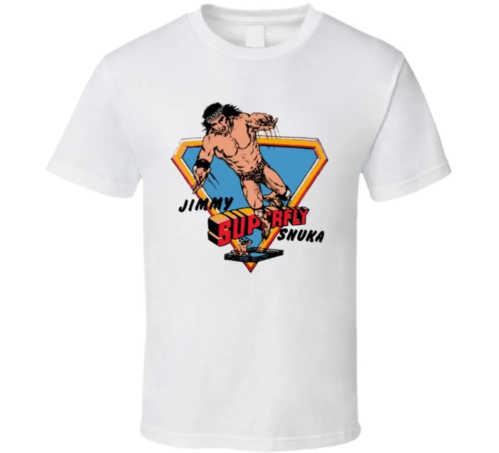 Jimmy Superfly Snuka Retro Wrestling T Shirt Maniche Lunghe O Corte