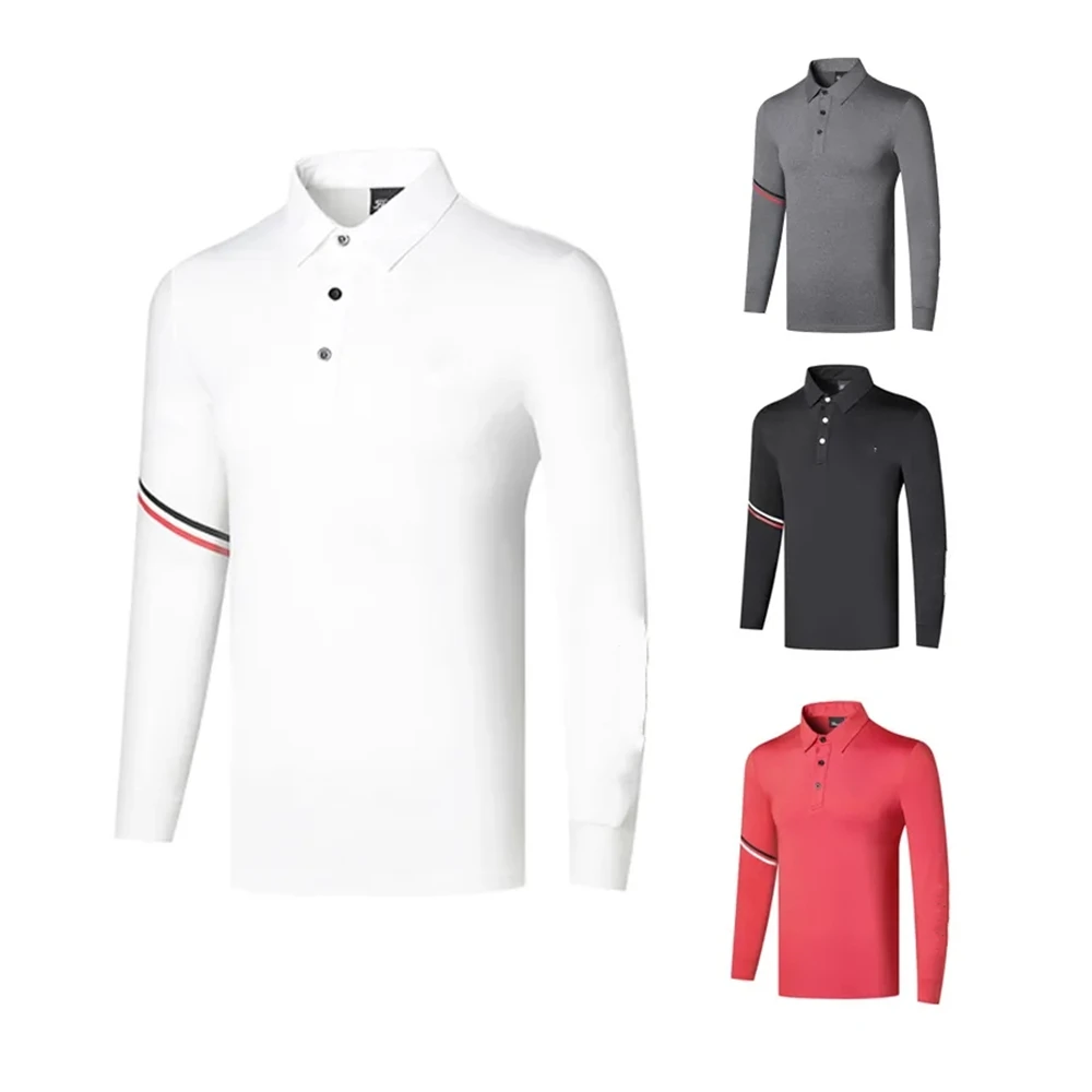 Men's casual and comfortable long-sleeved golf Polo shirt, quick-drying breathable long-sleeved shirt 2024 new autumn and winter