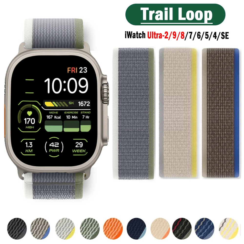 

Ремешок для Apple watch Band Ultra 2 49 мм 45 мм 41 мм 44 мм 40 мм, оригинальный спортивный браслет 1:1 для iWatch series 7 6 5 4 9 SE 8