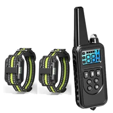  Electric Dog Training Collar 800m Pet Remote Control  Waterproof Rechargeable Vibration With LCD Display Suitable For All Dogs 