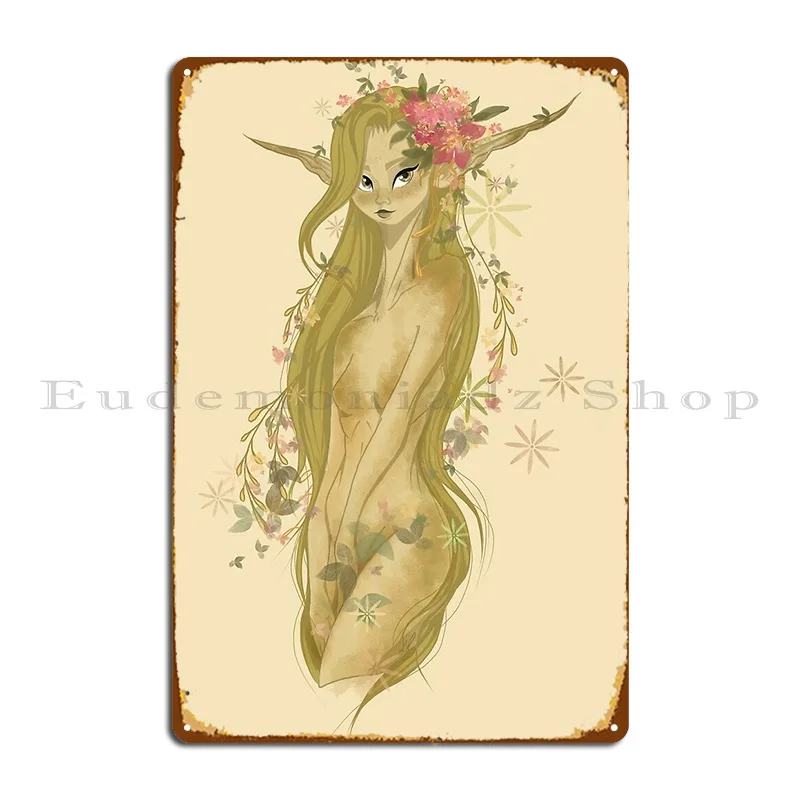 

Волшебный цветок фея металлическая вывеска гостиная гараж печать кинотеатр Настенный декор жестяной знак плакат