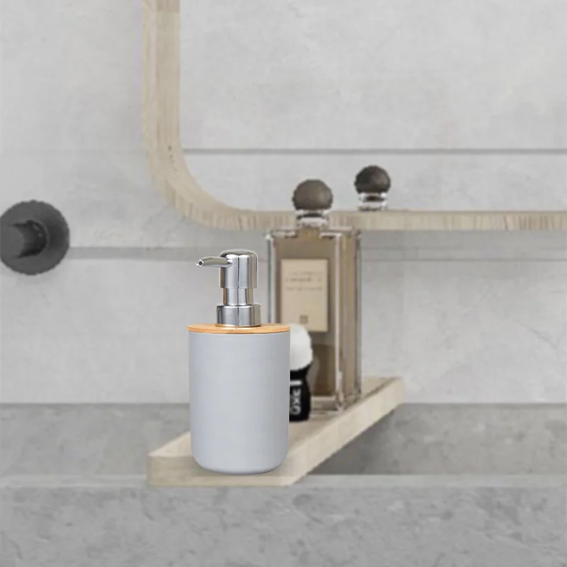 Soap Dispenser Bathroom Accessories Set Bamboo Bathroom Accessories Designer Soap Lotion Dispenser Toothbrush Holder Soap Dish Tumbler Wood Bottle Cup