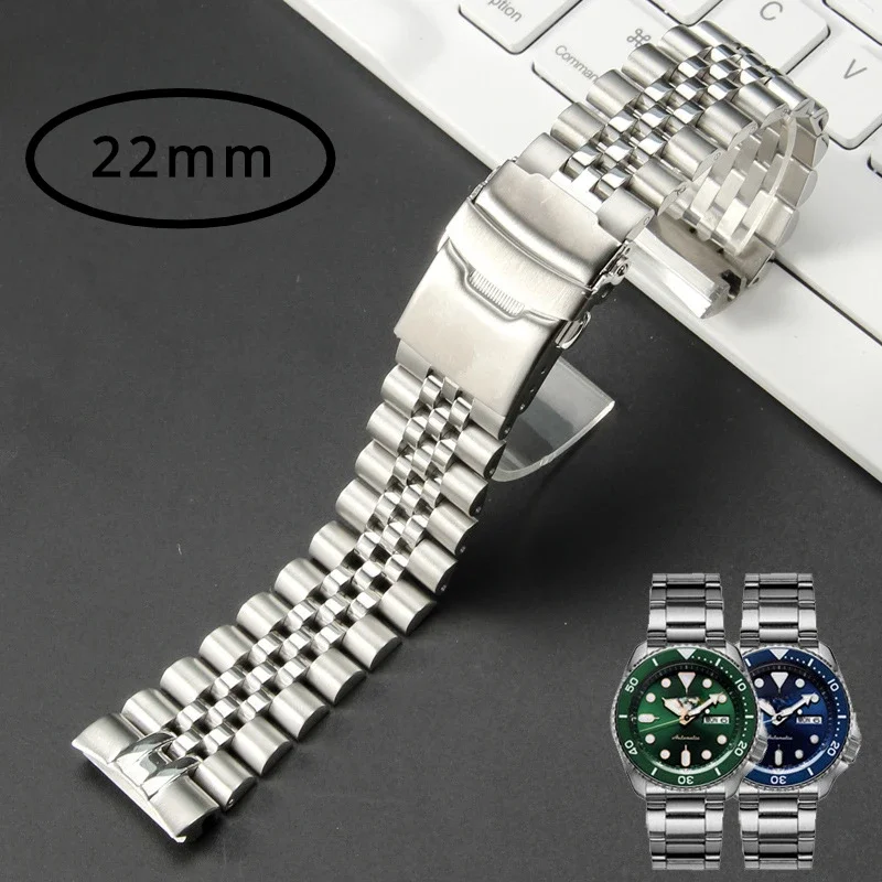 

22mm Watches Accessories 316L Stainless Steel Bracelet for Seiko 05 SRPD63K Skx007 SKX175 SRP773 SRP774 SRP777 Strap Chain