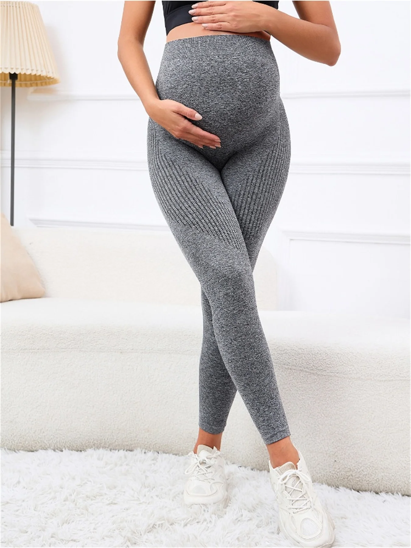Maternity Leggings Over The Belly Pregnancy Yoga Pants Tights Soft Workout