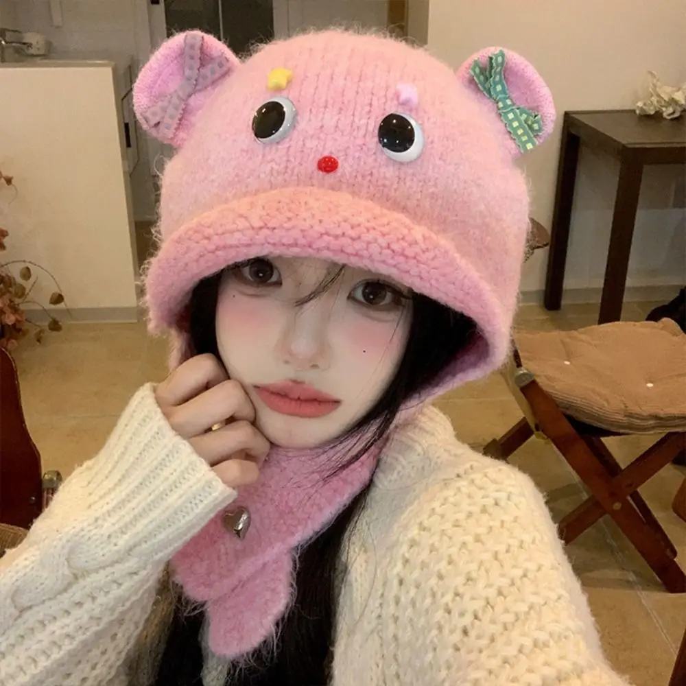 Plush Beanie Cap Windproof Elastic Ear Protection Hat