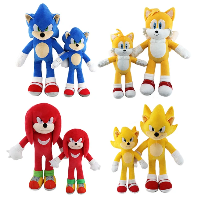 Sonic The Hedgehog Sega- Peluche Sonic Azul-peluche Tails Color Amarillo- peluche Shadow Color Negro-peluche Knuckles Color Rojo-calidad Super Soft  Medidas 30 Cm - Cine Y Televisión - AliExpress