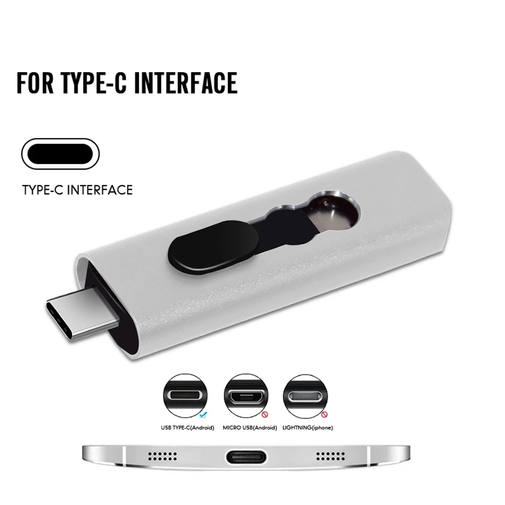 키 고속 USB 플래시 드라이브, OTG 펜 드라이브, 32GB USB 스틱, 펜드라이브 플래시 디스크, 안드로이드 PC, 자동차, TV용, USB C 128GB, 64GB