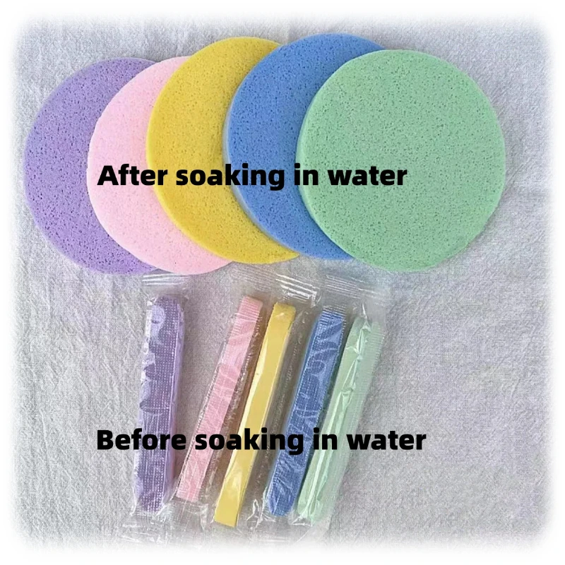 12/50PC Disposable Single-Piece Facial Cleansing Puffs – Individually Wrapped, for Cleansing, Wiping & Makeup Removal