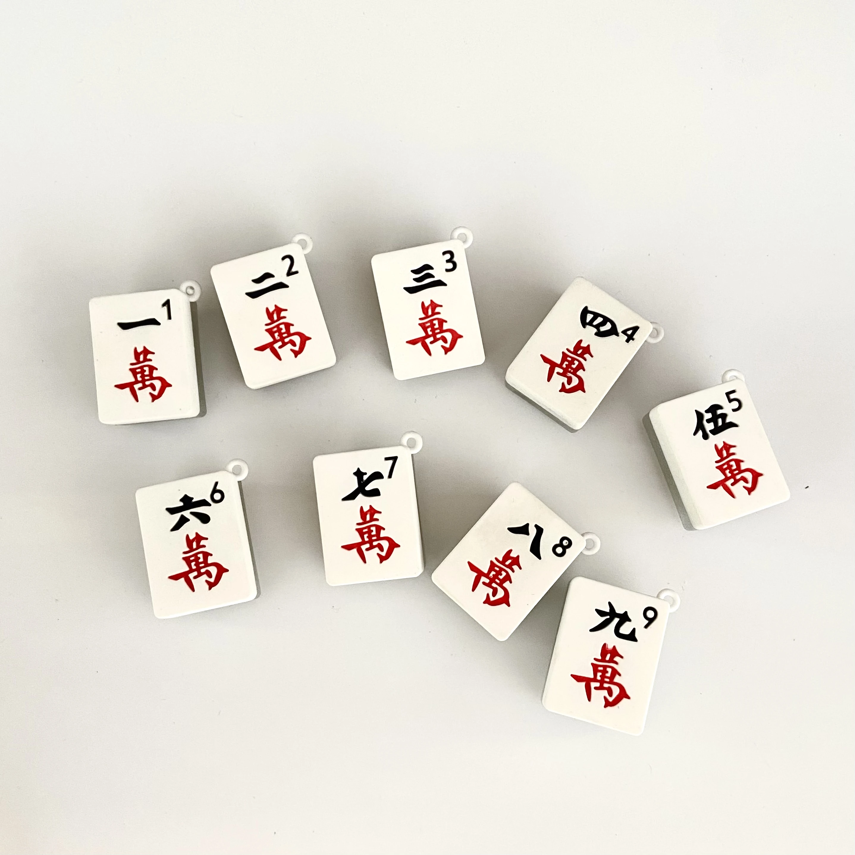 1PC Chinese Mahjong series perforated shoe flower decoration, DIY shoe accessories