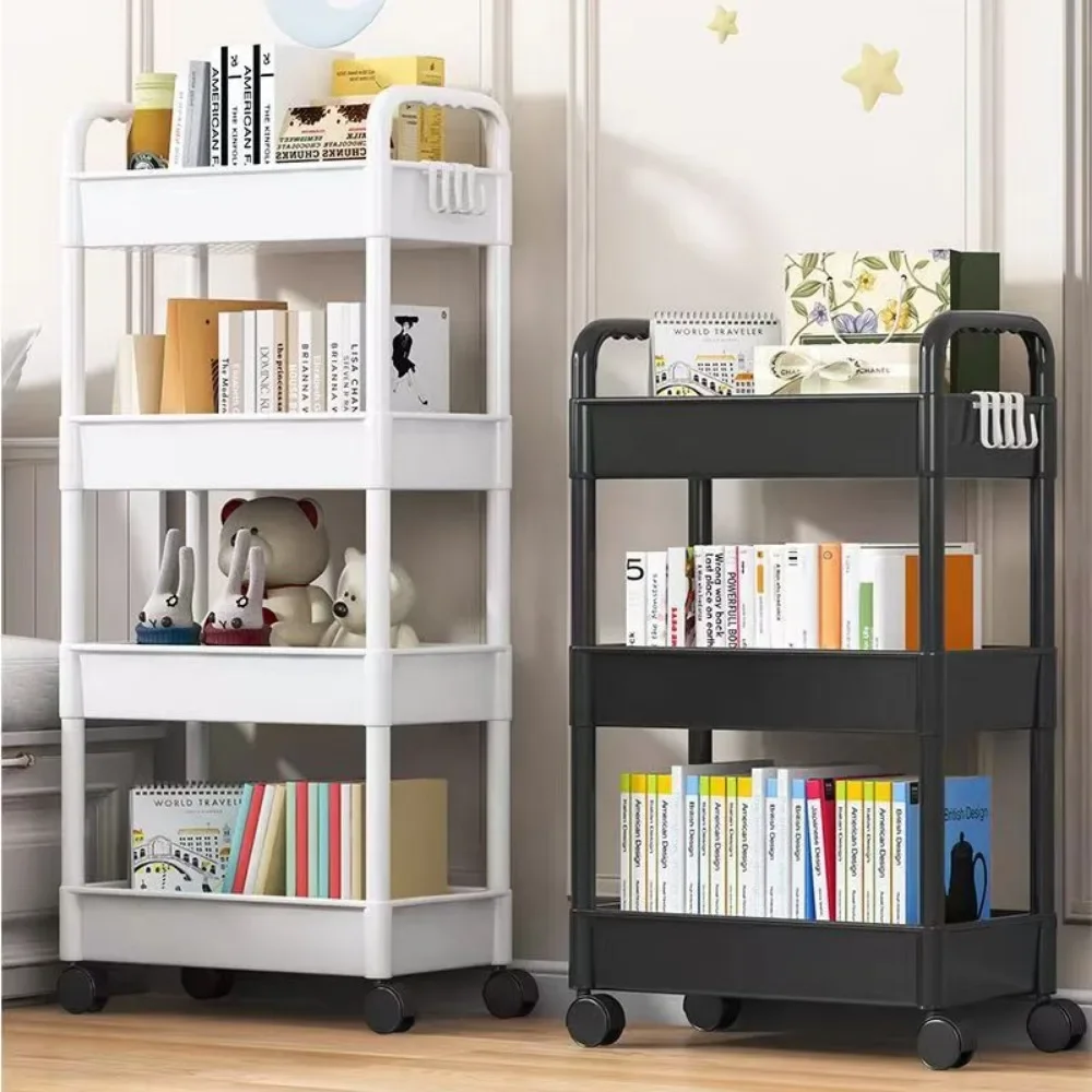 Storage rack Household Multi-layer Small Cart Storage Rack Floor To Floor Kitchen Bedroom Bathroom Storage Rack Storage Rack With Wheels