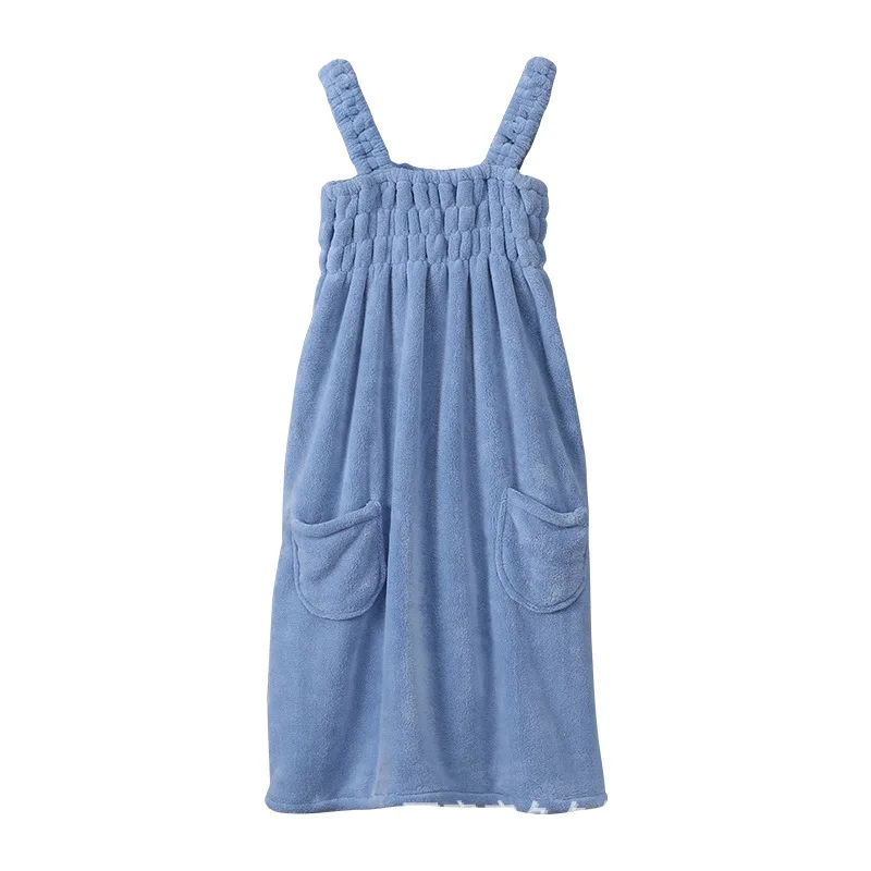 Women Wearable Bath Towel Wearable Towels Coral Fleece Women's Bath Skirt Absorbent Bath Skirt Shower Sauna Wear Towel Bathroom