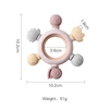 Bopoobo 1PCS Baby Teether Silicone Rabbit Food Grade Bunny Teether Nursing Teething Necklace Accessories Silicone Animal Teether 6
