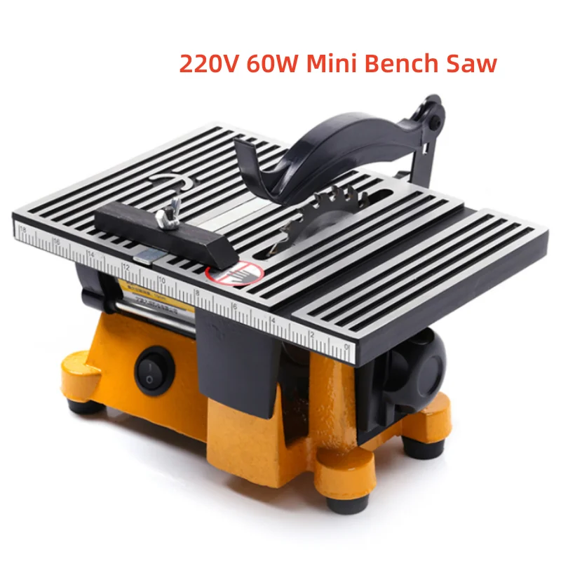 

220V 60W Multifunction Mini Bench Saw for Cutting Wood Copper Aluminium Mini Table Saw Mini Cutting Machine DIY Model Cutting
