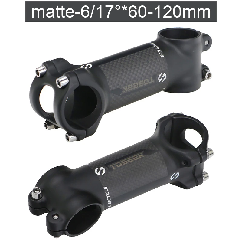 Bicycle Stem TOSEEK Bicycle Handlebar Stem Carbon Aluminum Road MTB Bike Stem Ultralight 31.8 MTB Power 6/17degree Bike Table Cycling Part