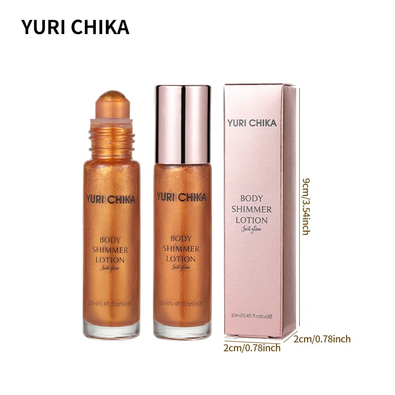 4 Color Shimmer Body Lotion Waterproof Sunscreen Lasting Brighten Skin Tone Fashion Beach Sexy Liquid Highlight Cosmetics 10ml