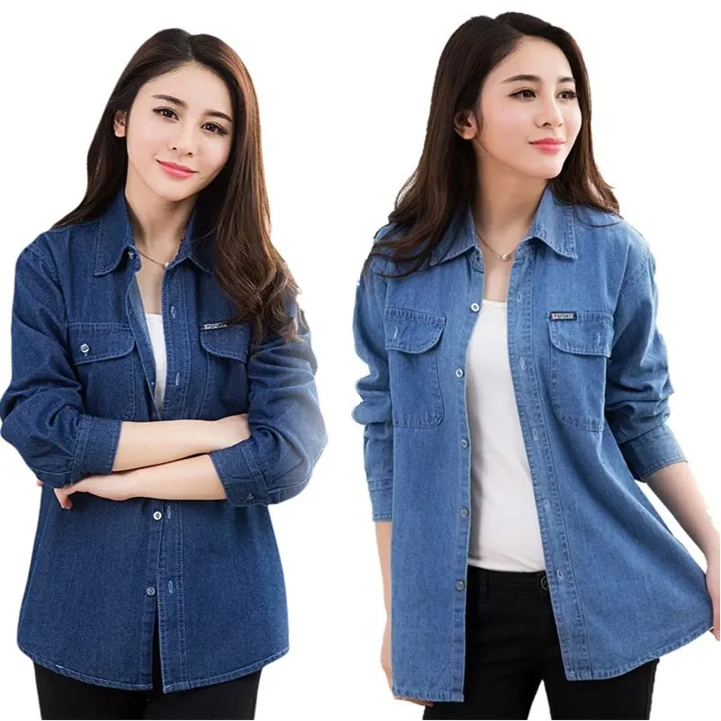 

2022 New Women Basic Coat Denim Jacket Women Autumn Denim Jacket For Women Jeans Jacket Women Denim Coat Lady Loose Casual 4XL