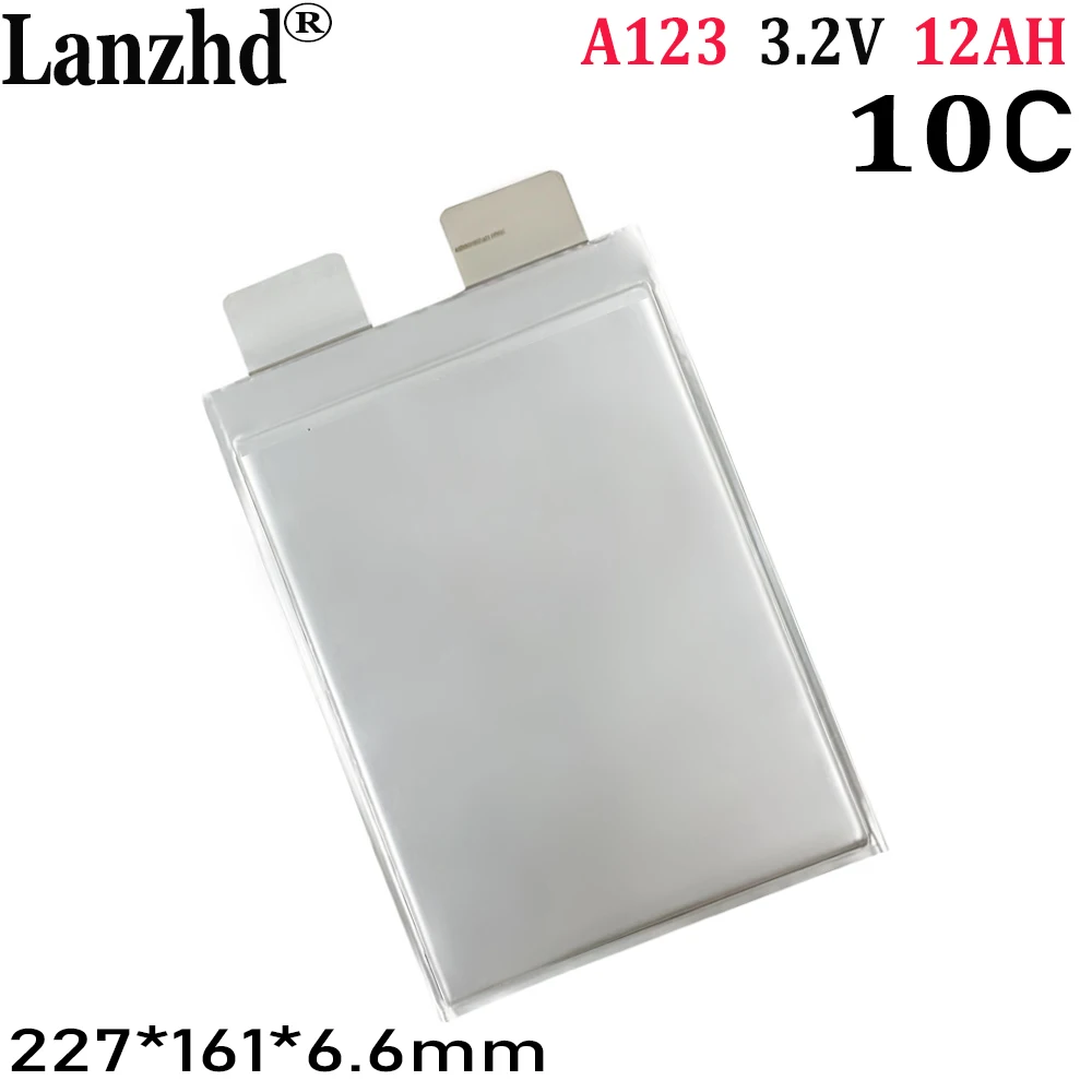 1-12PCS 3.2V lifepo4 A123 12AH prismatic pouch cell 20C discharge rate  lithium ion battery A123 12000mAh lifepo4 battery cells