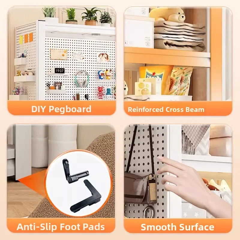Multi-Layer Home Use Storage Rack Stand Living Room Miscellaneous Storage Organizer Shelf Dustproof Cover Boot Tray - 3