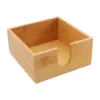 Square Bamboo Tissue Box Household Napkin Case Kitchen Paper Holder Restaurant Accessory Home Garden Storage ganization 3
