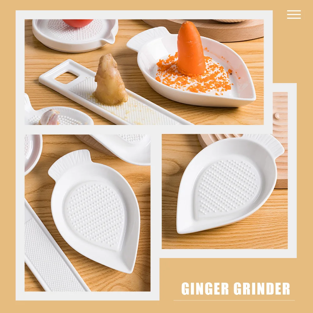 2pcs Ceramic Grater Plate Garlic Grinders Garlic Mincer Ginger