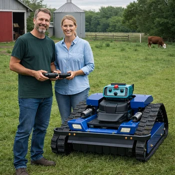 Tosaerba Telecomandato Industriale Personalizzato - Design Semplice, Motore a 4 Tempi, Automatico, Piccolo Crawler, Attrezzo Agricolo Commerciale