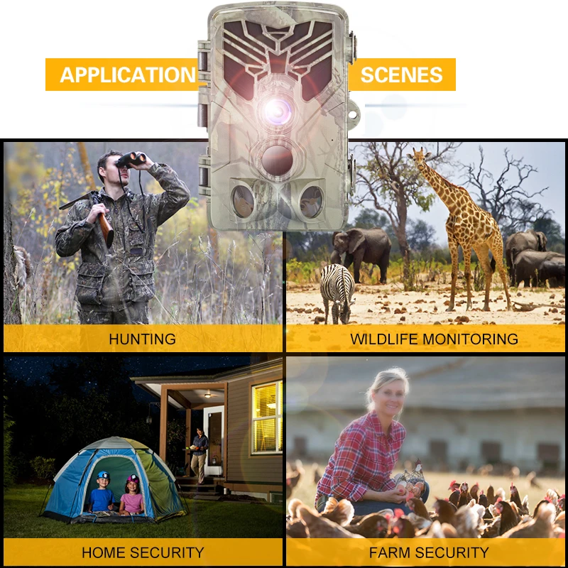 Hunting Trail Camera 20MP 1080P Wildlife Night Vision Motion Activated Outdoor Waterproof