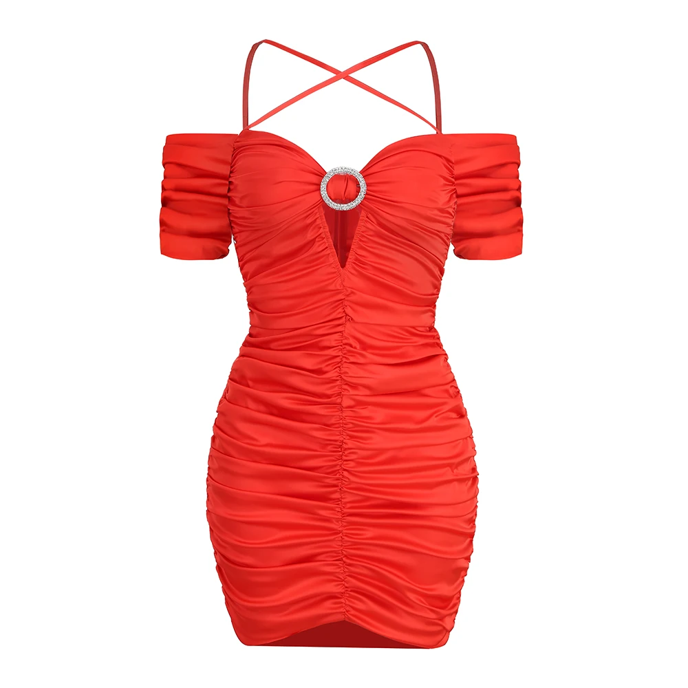 

Fashion Slim Halter Mini Dress