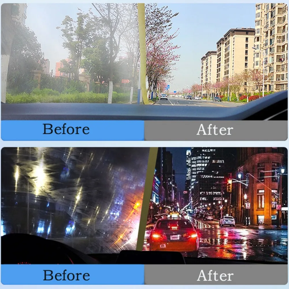 Car Glass Oil Film Remover Window Cleaner Windshield Film Polishing  Compound Water Stain Removal Paste Restore Glass to Clear - AliExpress